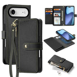 DUX DUCIS Lawa Series 2 in 1 Wallet Zipper Detachable MagSafe Phone Case with Lanyard