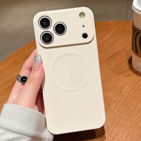 Solid Color Liquid Silicone MagSafe Magnetic Phone Case