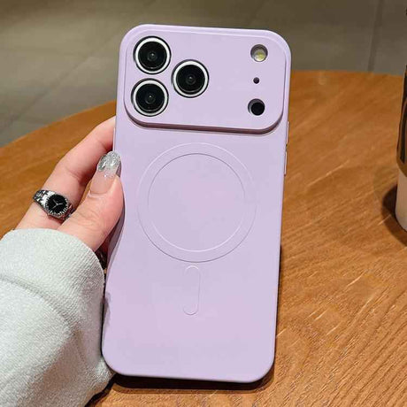 Solid Color Liquid Silicone MagSafe Magnetic Phone Case