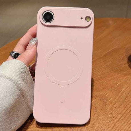 Solid Color Liquid Silicone MagSafe Magnetic Phone Case
