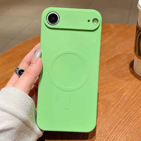 Solid Color Liquid Silicone MagSafe Magnetic Phone Case