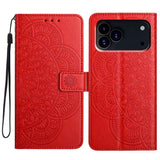 Flower Embossed Leather Phone Case