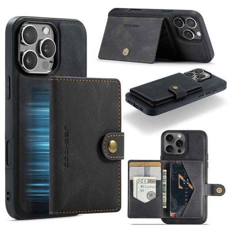 JEEHOOD J01 Retro Magnetic Detachable Wallet Phone Case