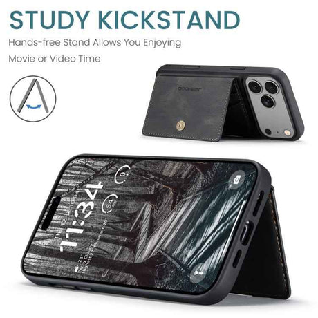 JEEHOOD J01 Retro Magnetic Detachable Wallet Phone Case