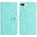 Floral Embossed Pattern Leather Phone Case