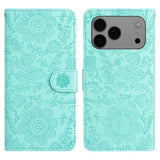 Floral Embossed Pattern Leather Phone Case