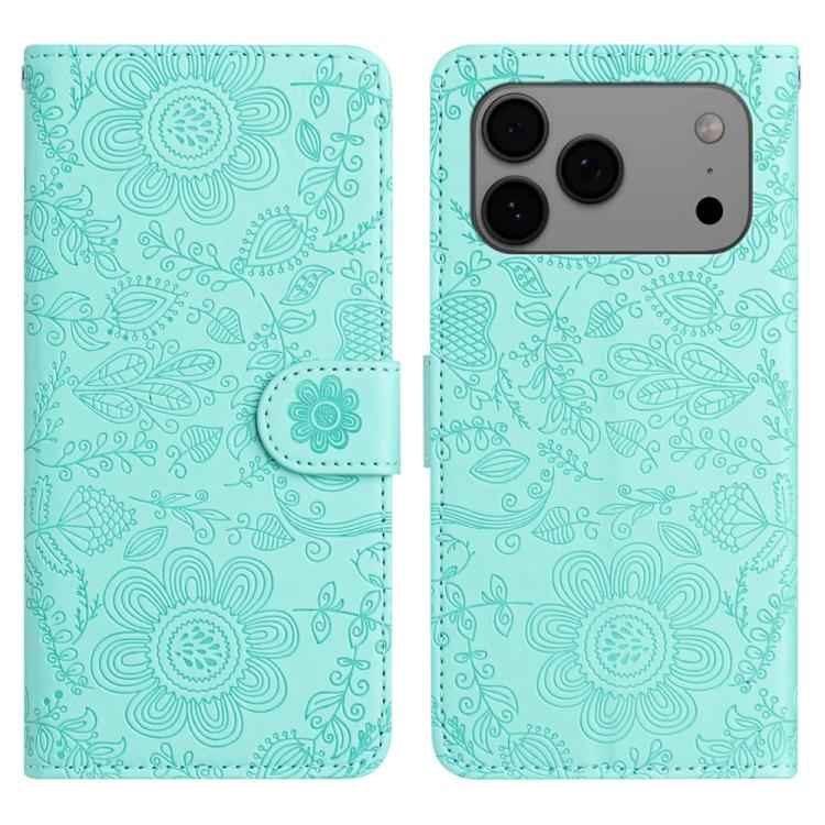 Floral Embossed Pattern Leather Phone Case