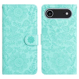 Floral Embossed Pattern Leather Phone Case