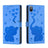 Cartoon Elephant Embossed Leather Phone Case