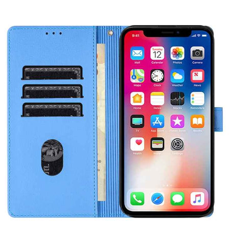 Cartoon Elephant Embossed Leather Phone Case