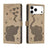 Cartoon Elephant Embossed Leather Phone Case