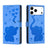 Cartoon Elephant Embossed Leather Phone Case
