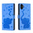 Cartoon Elephant Embossed Leather Phone Case