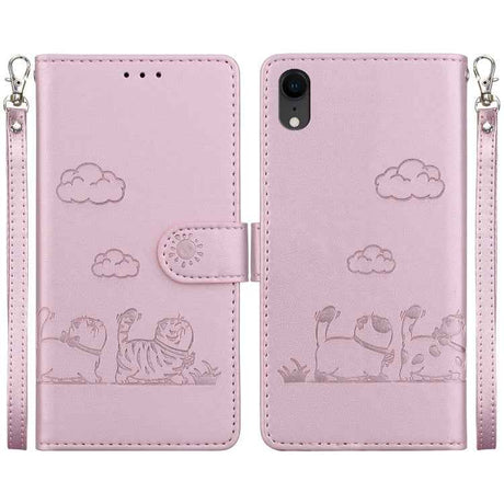 Cute Cats RFID Leather Phone Case