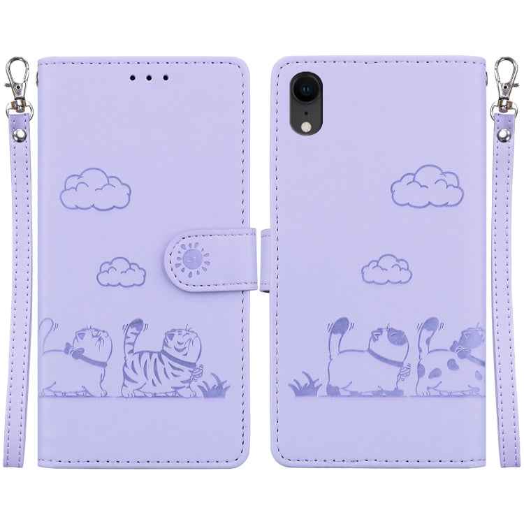 Cute Cats RFID Leather Phone Case