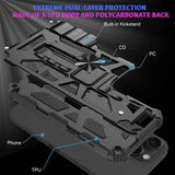Armor Shockproof TPU + PC Magnetic Phone Case with Holder
