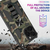 Camouflage Armor Kickstand TPU + PC Magnetic Phone Case