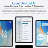 Tableta Ulefone Tab W10 WiFi de 10,1 pulgadas, Android 14, Unisoc T606, ocho núcleos, enchufe de la UE