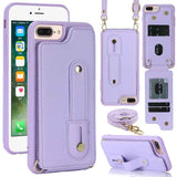 Wristband Vertical Flip Wallet Back Cover Phone Case with Long Lanyard