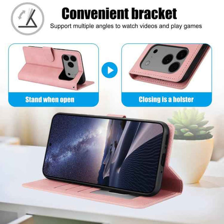 Fantasy Skin-feel Calfskin Texture Leather Phone Case