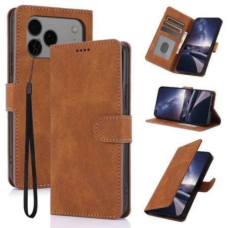 Fantasy Skin-feel Calfskin Texture Leather Phone Case
