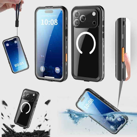 RedPepper Transparent Dot IP68 Waterproof Triple-proof MagSafe Phone Case