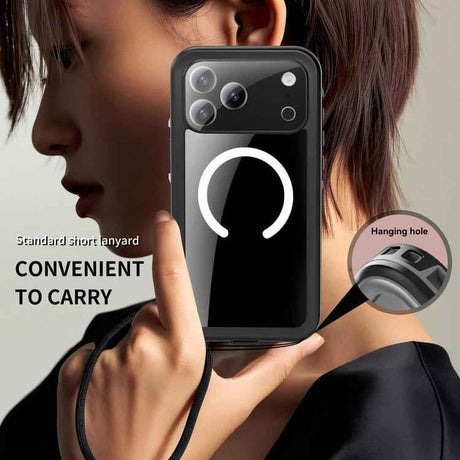 RedPepper Transparent Dot IP68 Waterproof Triple-proof MagSafe Phone Case