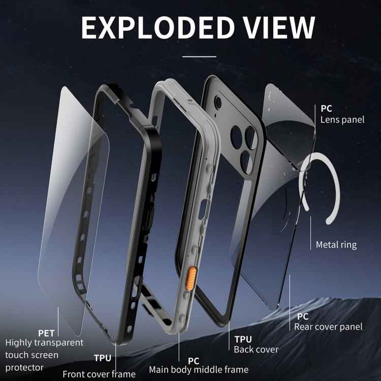 RedPepper Transparent Dot IP68 Waterproof Triple-proof MagSafe Phone Case