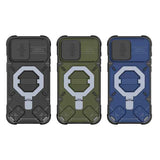 Camera Shield Armor MagSafe Holder Phone Case with Strap