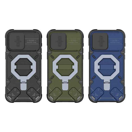 Camera Shield Armor MagSafe Holder Phone Case with Strap
