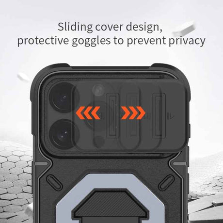 Camera Shield Armor MagSafe Holder Phone Case with Strap