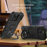 Camera Shield Armor MagSafe Holder Phone Case with Strap