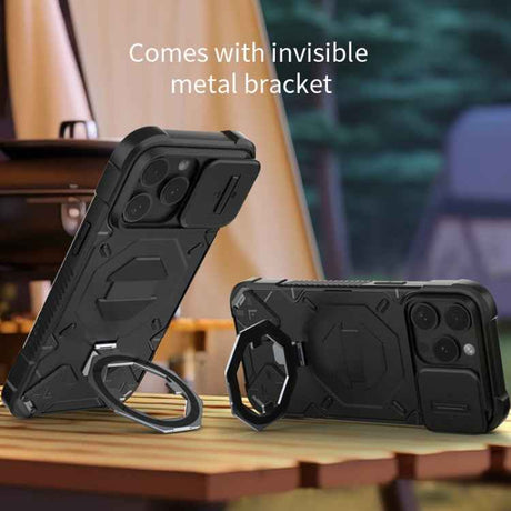 Camera Shield Armor MagSafe Holder Phone Case with Strap