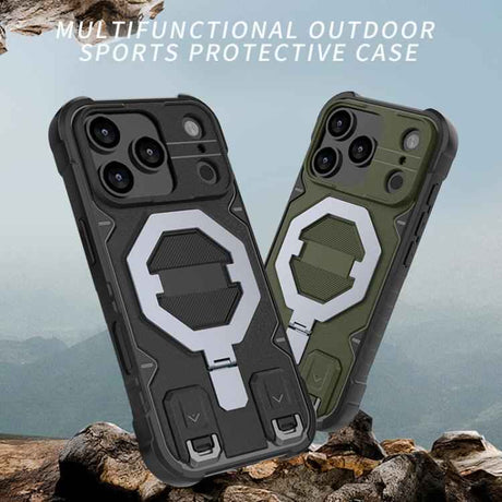 Camera Shield Armor MagSafe Holder Phone Case with Strap