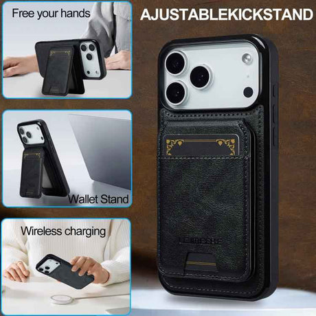 LC.IMEEKE L3 Series Detachable RFID Card Bag Magsafe Phone Case