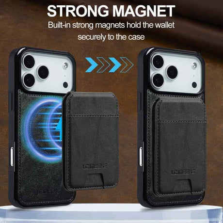 LC.IMEEKE L3 Series Detachable RFID Card Bag Magsafe Phone Case