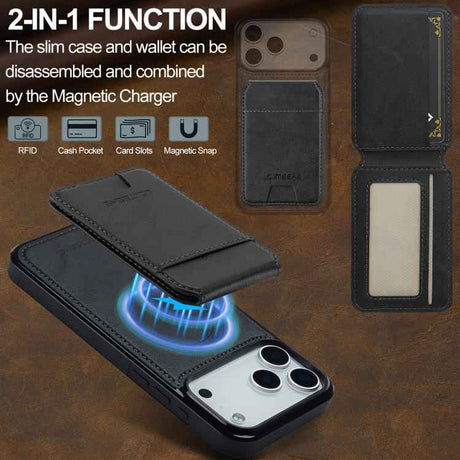 LC.IMEEKE L3 Series Detachable RFID Card Bag Magsafe Phone Case
