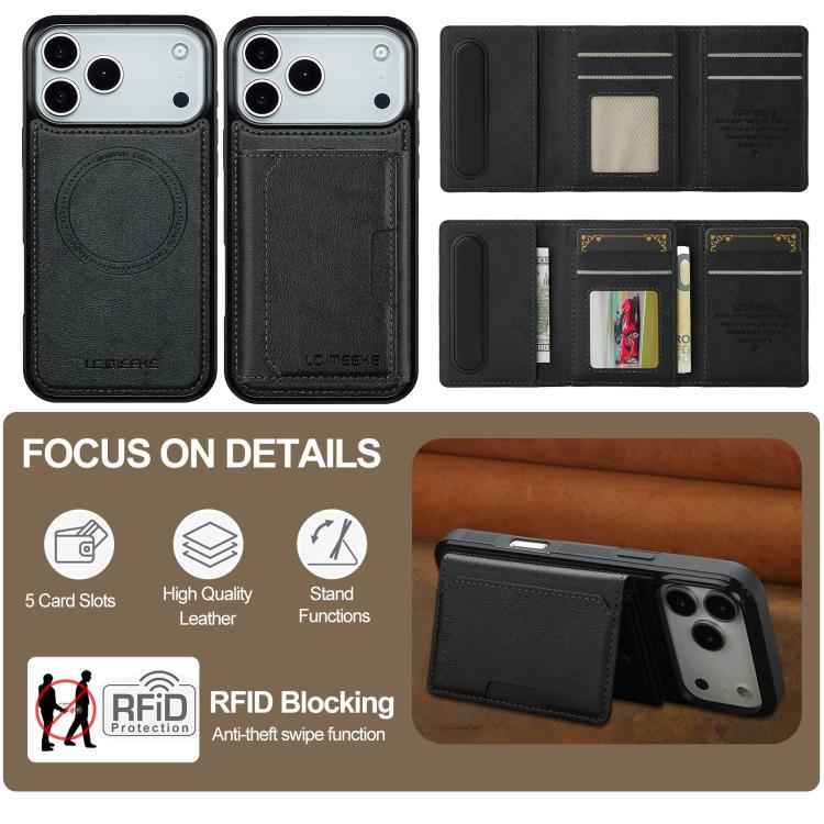 LC.IMEEKE L5 Series Detachable RFID Card Bag Magsafe Phone Case