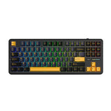 Teclado mecánico AULA F87 RGB de 87 teclas con cable, Bluetooth y conectividad 2.4G