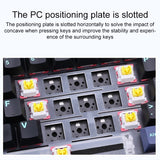 Teclado mecánico AULA F87 RGB de 87 teclas con cable, Bluetooth y conectividad 2.4G