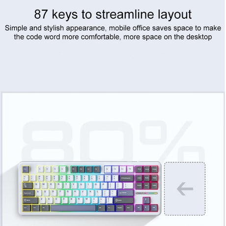 AULA F87 Pro: 3-Mode RGB Mechanical Keyboard - LYDARZ