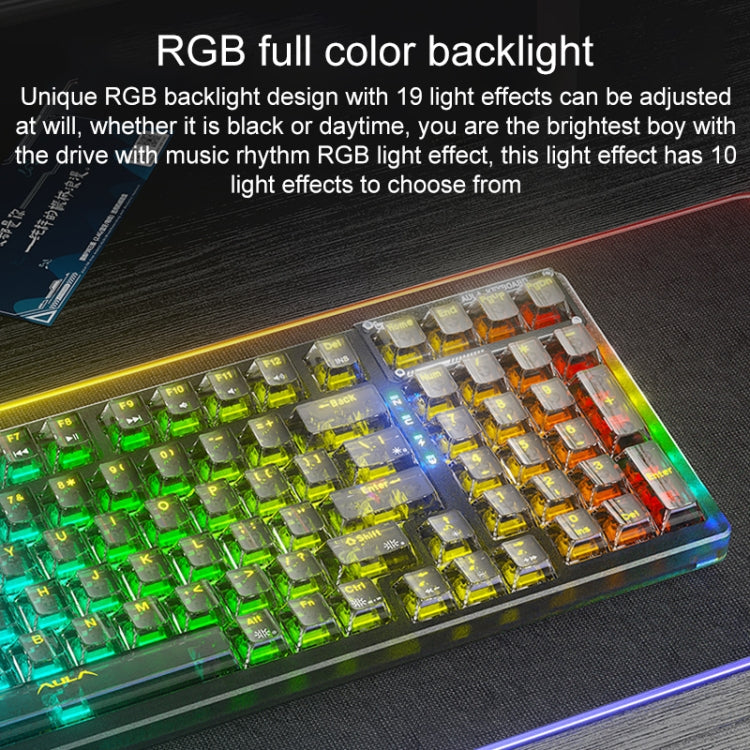 AULA F98 Pro: Teclado mecánico RGB de 3 modos