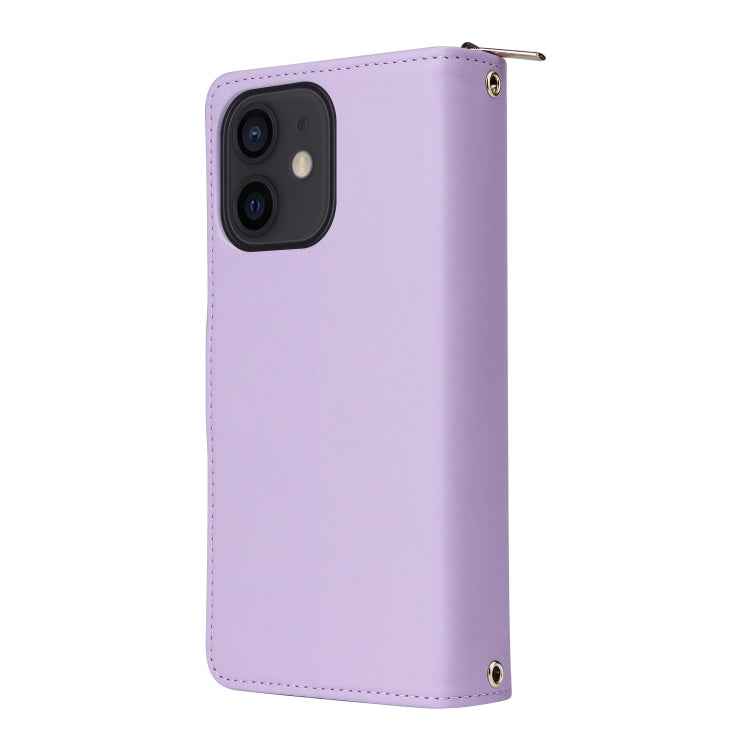 Nine-card Slots Zipper Wallet Bag Leather Phone Case