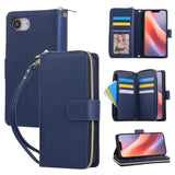 Nine-card Slots Zipper Wallet Bag Leather Phone Case