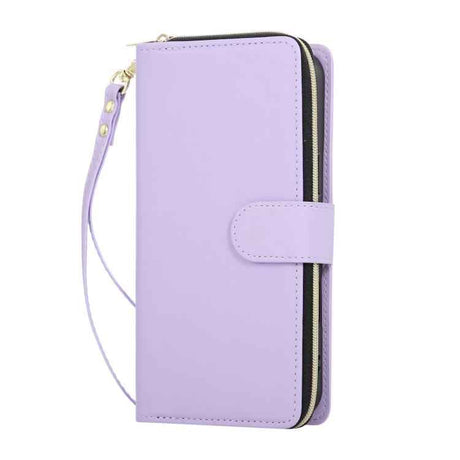 Nine-card Slots Zipper Wallet Bag Leather Phone Case
