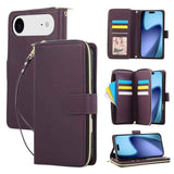 Nine-card Slots Zipper Wallet Bag Leather Phone Case