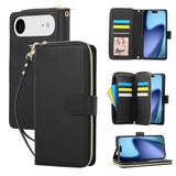 Nine-card Slots Zipper Wallet Bag Leather Phone Case