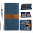 Grid Stitching Leather Phone Case with Lanyard