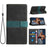 Grid Stitching Leather Phone Case with Lanyard