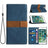 Grid Stitching Leather Phone Case with Lanyard